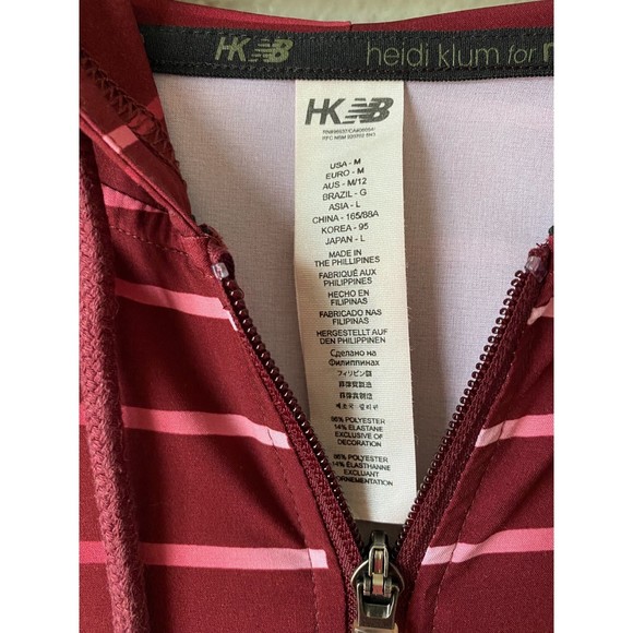 Heidi Klum for New Balance Printed Zip Front Hoodie Bomber Jacket - Picture 12 of 12